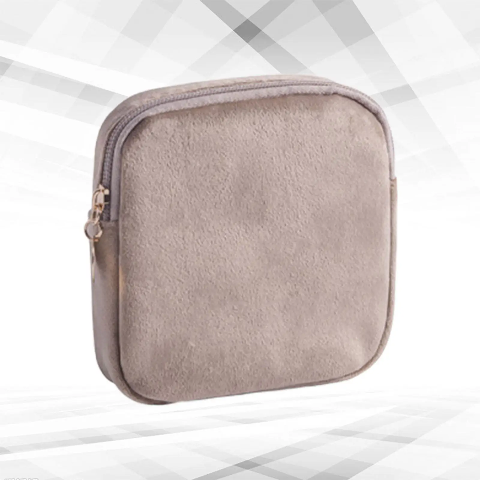1Pcs Sanitary Towel Storage Pouch Cotton Zippered Diaper Pouch Large Capacity Travel Outdoor Office Small Wallet for Women