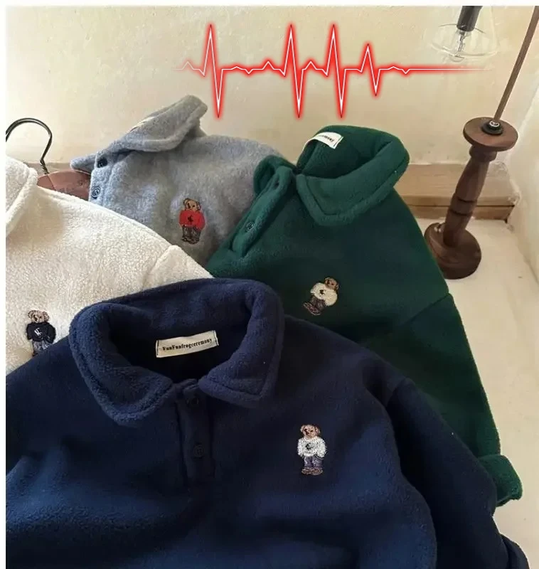 

Осенне-зимние пуловеры для маленьких мальчиков, хлопковый свитшот с рисунком медведя для маленьких мальчиков