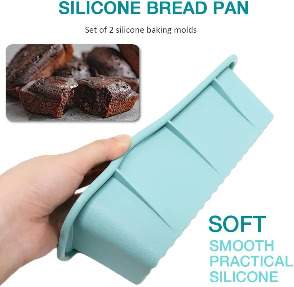 Silicone Baking Molds Ice Blocks Maker Rectangular Cake Pans Non-Stick Bundt Forms Jello Buntcake Ice Tray Mould