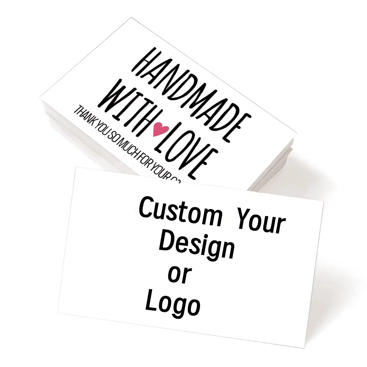 50/100 قطعة بطاقات شكر مخصصة شركة السلع التجارية اتبع بطاقات شعار شخصي الهدايا التفاف بطاقات دعوة عيد ميلاد #1