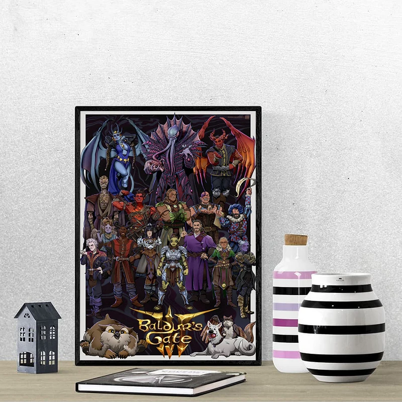 

B-Baldur S Gate 3 Game Poster Pictures Wall Decoration Living Room Decorative Paintings For Home Decor Interior Posters Art