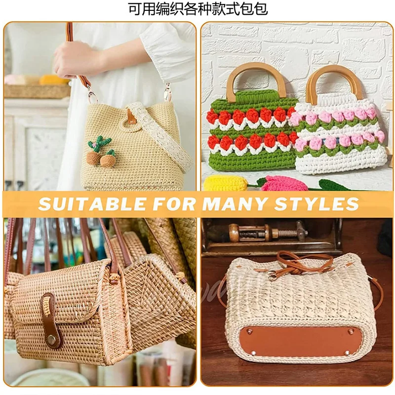 29.5*10cm Handmade Oval Bottom For Knitted Bag Wear-Resistant Accessories Bottom With Holes PU Leather Pad DIY Bag Accessories