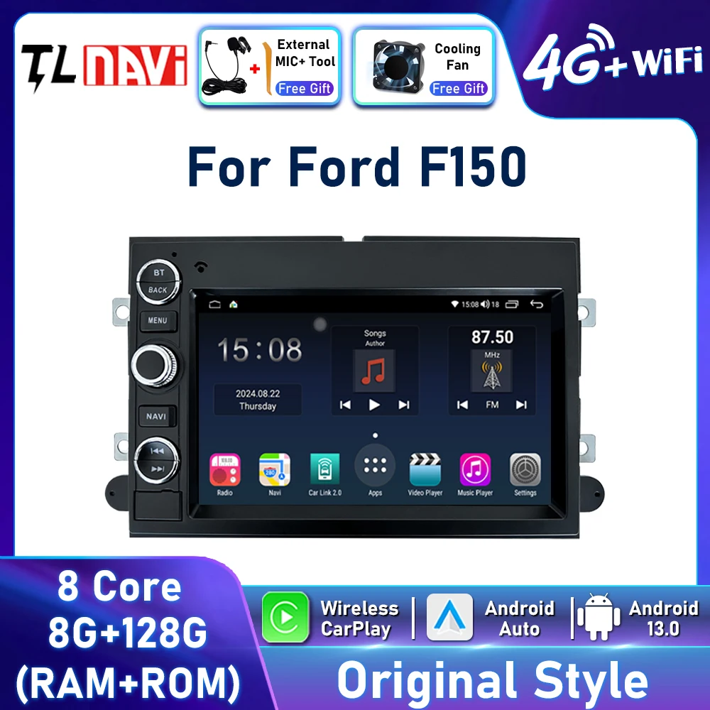 For Ford 500 F150 Explorer Edge Escape Sport Lincoln Expedition Multimedia Player GPS Navigation Android Auto Car Radio Carplay