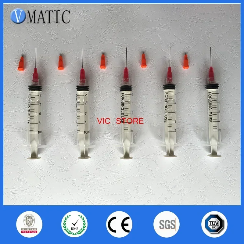 Free Shipping Factory Price 5Pcs 10Cc/Ml Syringe With 1