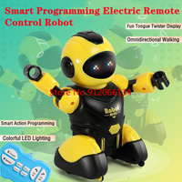 Electric Educational Action Programming Smart RC Robot 2.4G 360° Walking Sing Dance LED Lighting Remote Control Mini Robot Toy