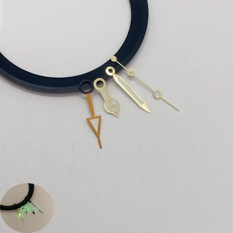 Watch Hand Accessories for GMT Hands Gold Strong Green Luminous for NH34 Hands Diver's Pin Accessories