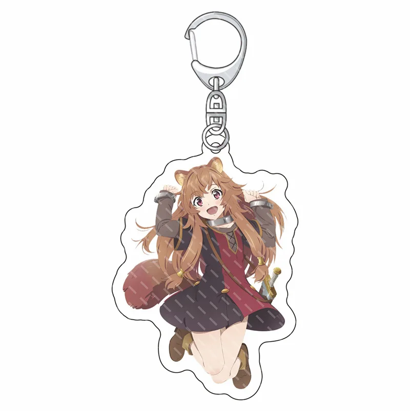 Anime The Rising os the Shield Hero Naofumi Iwatani Firo Filolial Ver Acrylic HD Figure keychain Pendant KeyRing Popular Gift