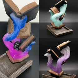 Magic Dice Tower Magic Book Dice Tower Collection Resin Statue Sculpture Decor For Rpg & Dnd Player Kid Gift Home Table Ornament