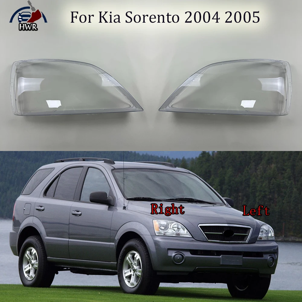 

Front Headlamp Cover Transparent Lampshades Lamp Shell Masks Headlight Shade Lens Plexiglass For Kia Sorento 2004 2005