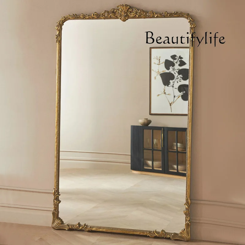 

For full-body dressing mirror vintage carved floor-to-ceiling antique french distressed fitting mirror