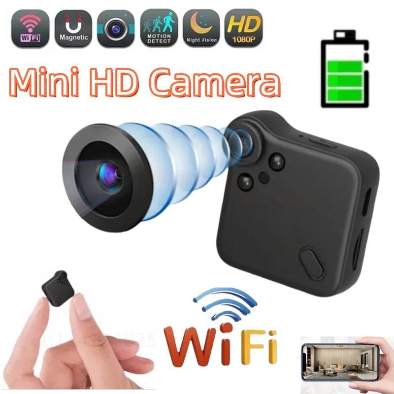 1080P HD Mini Camera Wifi Smart Home IP Webcam Remote Surveillance Outdoor Sport DV DVR Small Camcorders With Magnetic Espia Cam