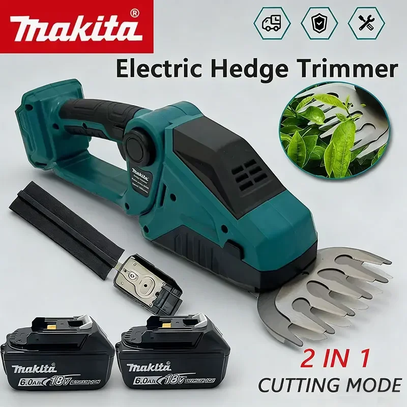 

Аккумуляторный электрический кусторез и триммер для живой изгороди Makita 2-в-1, перезаряжаемый ручной инструмент для садоводства и ландшафтного дизайна