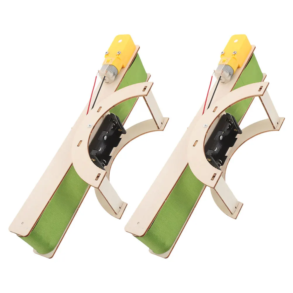 

2Pcs Electric Conveyor Belt Assembly Kit DIY Science Learning Interactive Stem Education Enhance Hands-on Skills for Kids