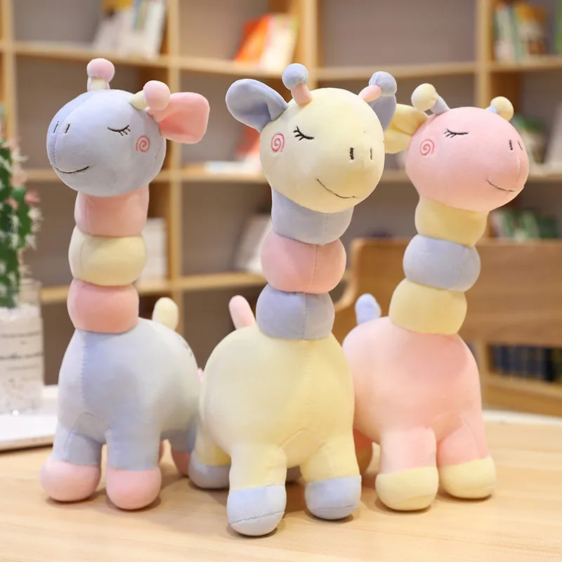

36cm Cute Giraffe Plush Toy Cartoon Animal Soft Deer Plush Doll Baby Kids Toy Christmas Birthday Color Gift