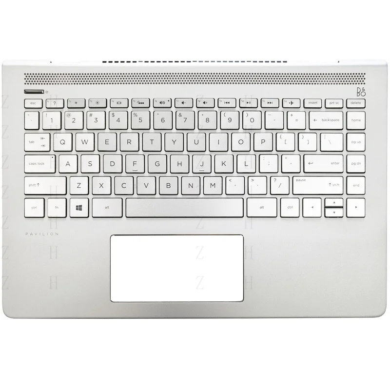 

ZZ Palmrest w/Keyboard No-Backlit for HP Pavilion 14-BF 14-BF042 TPN-C131 Silver