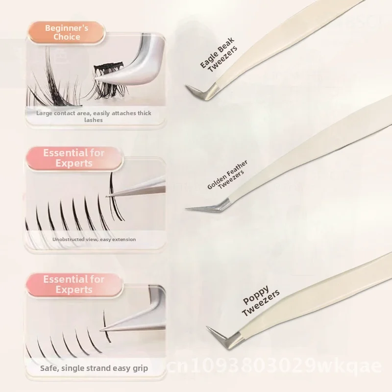 Gold Feather Eyelash Curler for Novice Eyelash Extension Users Accurate Application Lazy People's Grafting Tool Stainless Steel