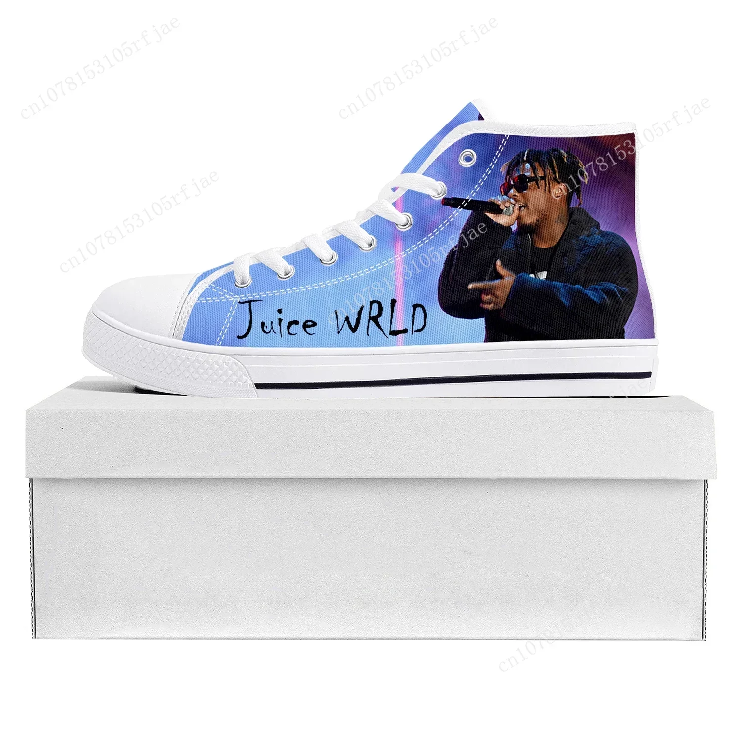 

Wrld 999 Hip Hop Rapper Juice High Top High Quality Sneakers Mens Womens Teenager Canvas Sneaker Couple Shoes Custom Shoe White