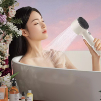 Household Light Luxury Filter Shower Head Shower Booster Universal Pre-purifier Beauty Filter Bath Faucet Cream White Gray