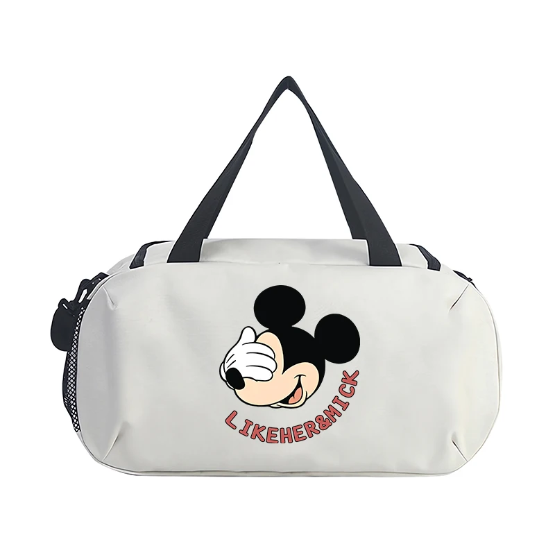 Mickey Minnie Mouse Women Travel Bag Kawaii Disney Cartoon Luggage Bags Outdoor Camping High Capacity Backpack Men Women Gym Bag