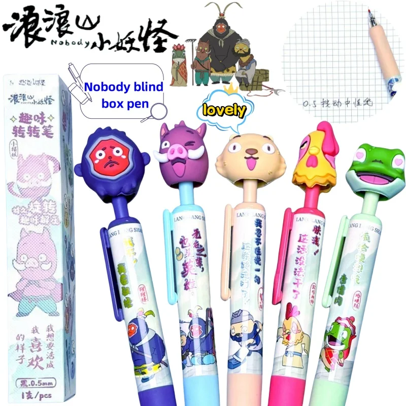 

Новая ручка Nobody в слепой коробке, креативная ценная ручка-аниме «сделай сам», милые фигурки, быстросохнущие гладкие аниме-мультфильмы, гелевая ручка 0,5 мм, подарок