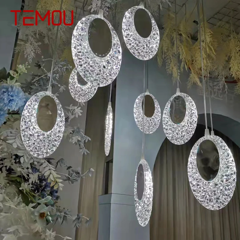 TEMOU Modern Wedding Pendant Lamp Festival Lights Atmosphere LED Light For Party Stage Background Decorationnd