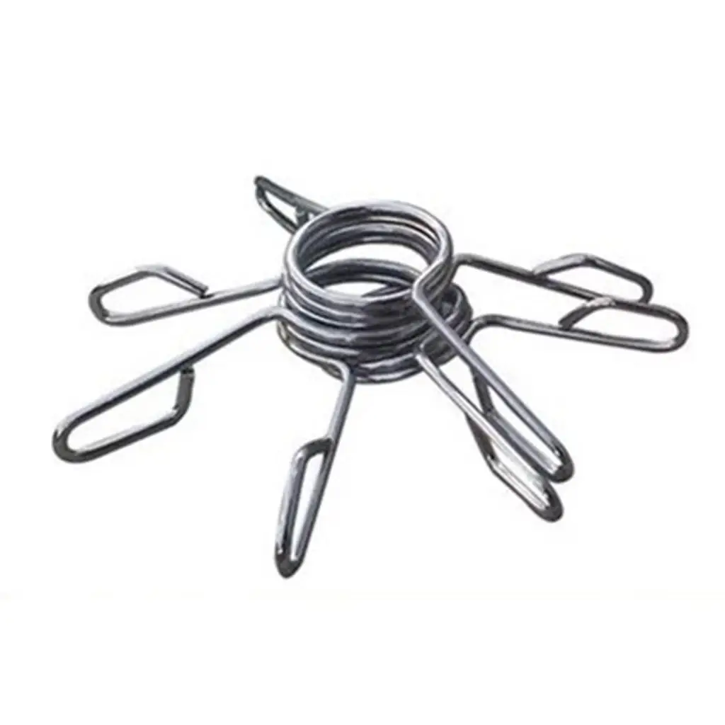 Steel Barbells Spring Clip Heavy Duty Rod Collar Clamp 5cm for Barbell Weightlifting Fitness