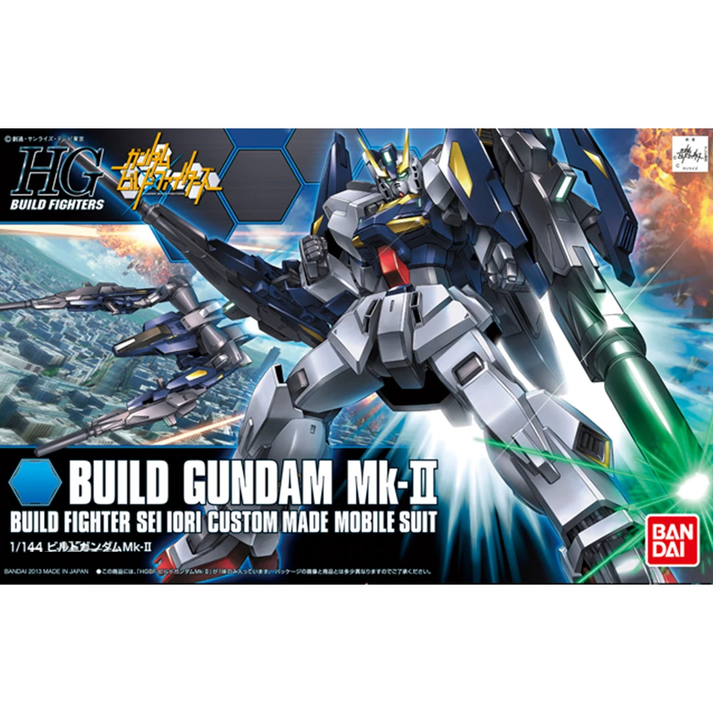 Bandai crianças conjunto de brinquedo robô modelo hg 1/144 construir gundam MK-2 anime figura ação juntas coleção móvel brinquedos para meninos presente