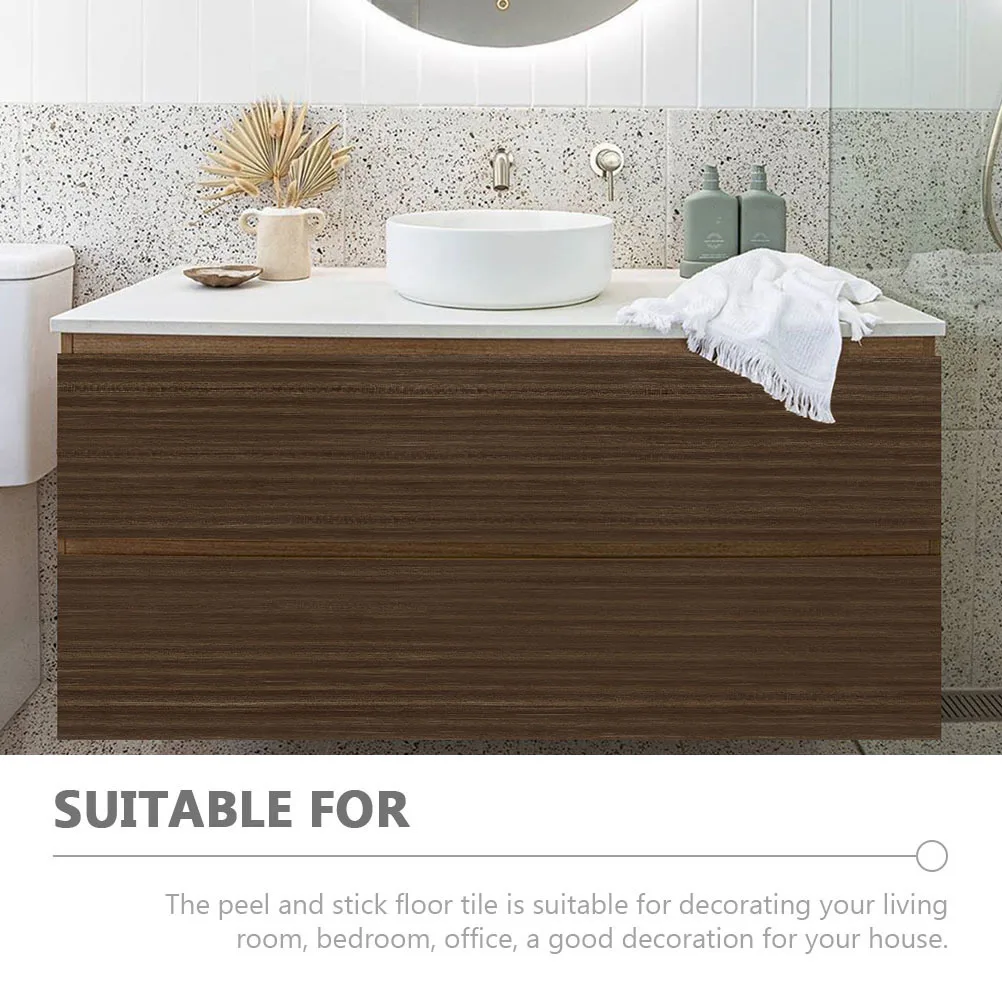 ملصق أرضيات ذاتي اللصق مقاوم للماء ألواح PVC للمطبخ والحمام مظهر ريفي 120x90 سنتيمتر ألواح أرضية قابلة للتقشير والعصا