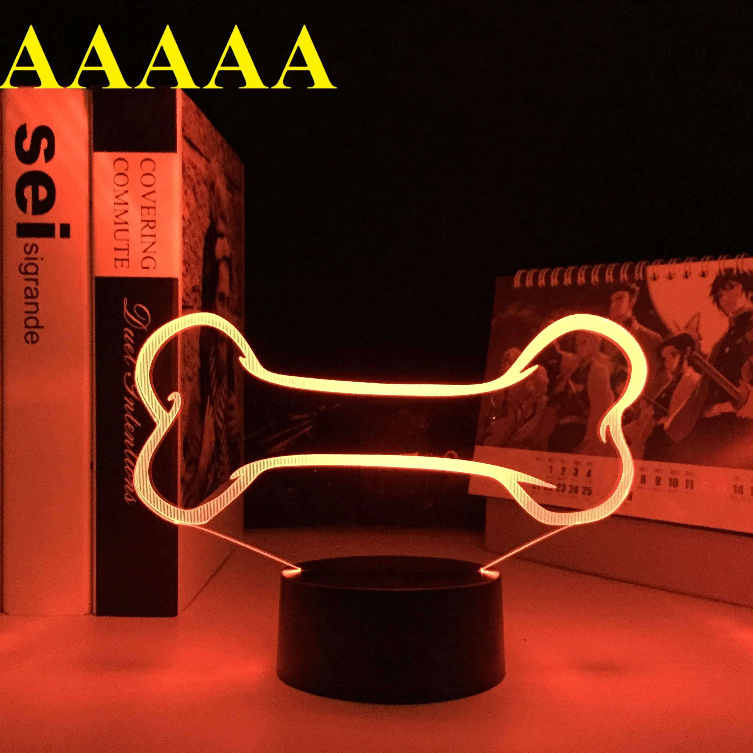 

Dog Bone Shape 3D LED Lamp for Child Bedroom Decoration Kids Birthday Gift Room Decor Christmas Remote LED Light For Pet Lovers