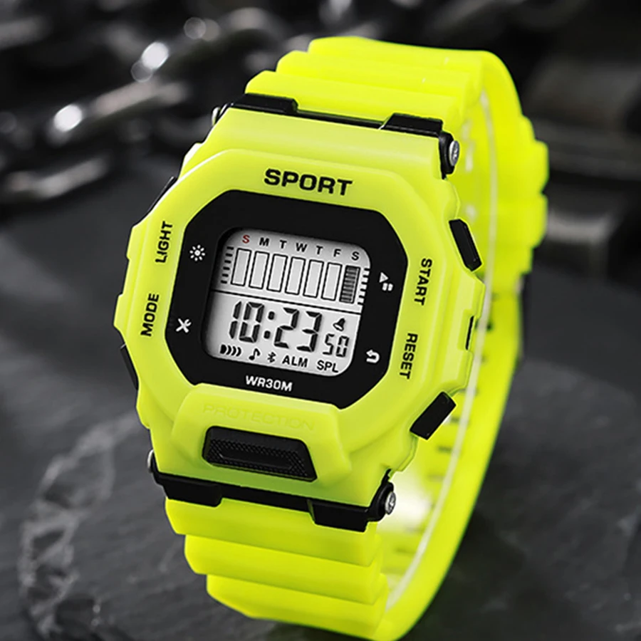 Orologio sportivo da uomo Orologio elettronico multifunzione per bambini Ragazzi Adolescenti Studenti Bambini Orologio da polso digitale a LED Orologio militare Regali