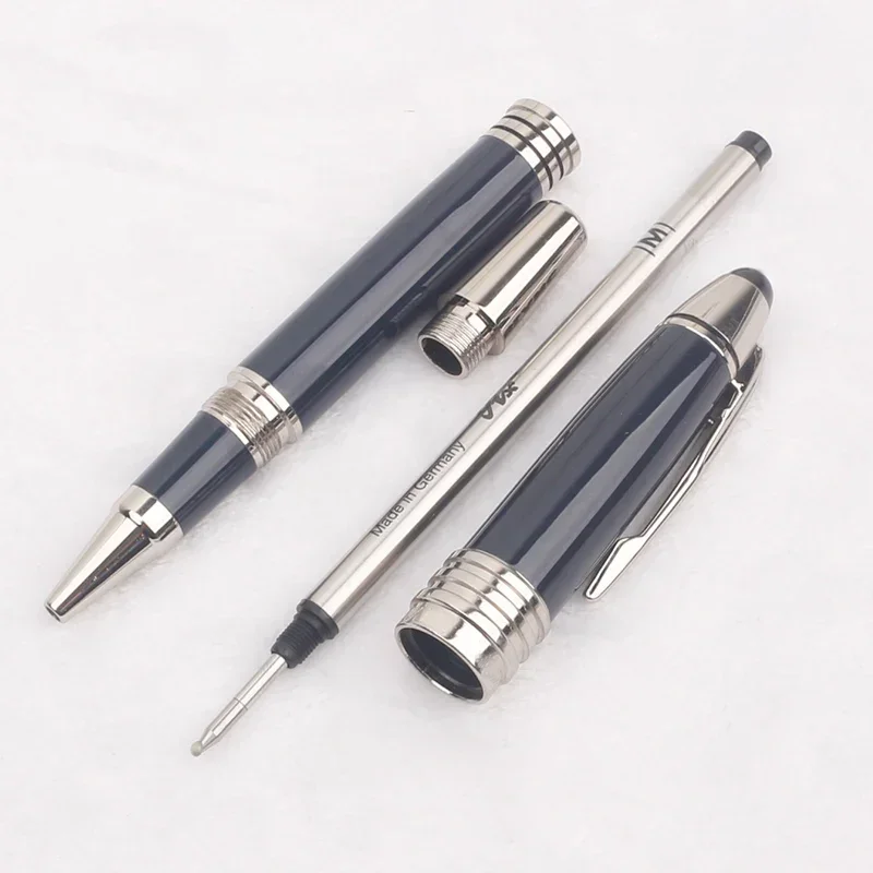 Luxury Monte Characters Dark Blue Ballpoint Pen MB Great John Kennedy Rollerball Fountain Pen with JFK Seriel Number