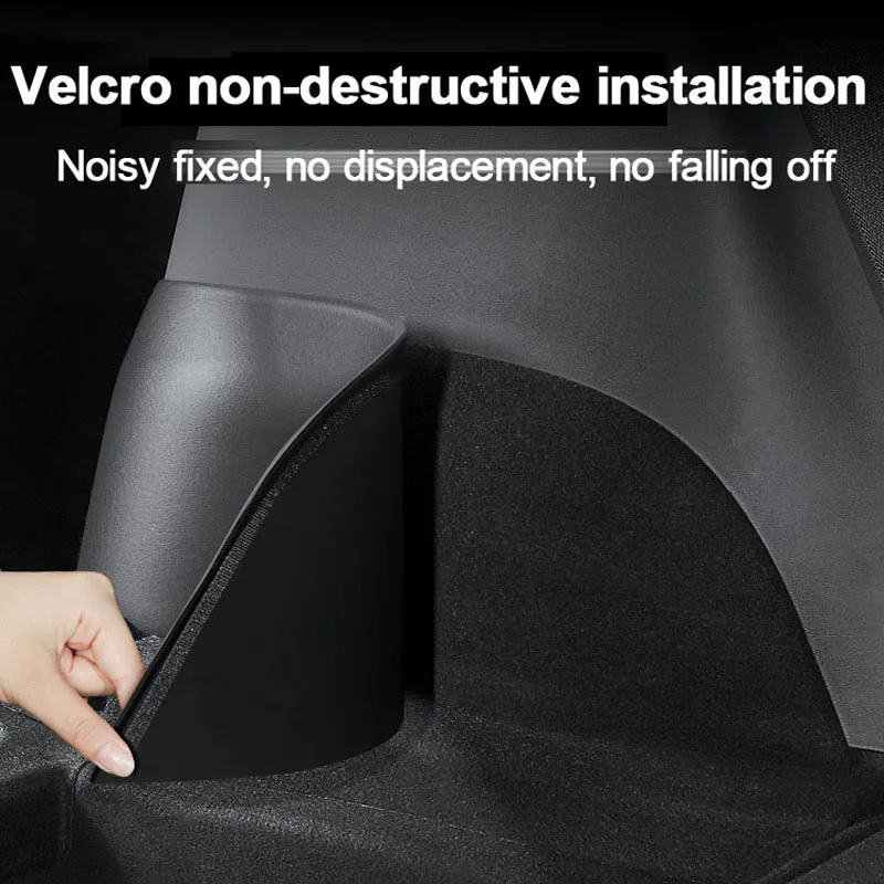 Protectores laterales de maletero para Tesla Model Y 2023, accesorios, cubierta de barra de alféizar de maletero, superficie peluda, carcasa antipatadas