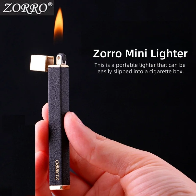 

ZORRO new metal lighter windproof Portable cool grinding wheel lighter tools festival gifts outdoor lighter smoking accessories