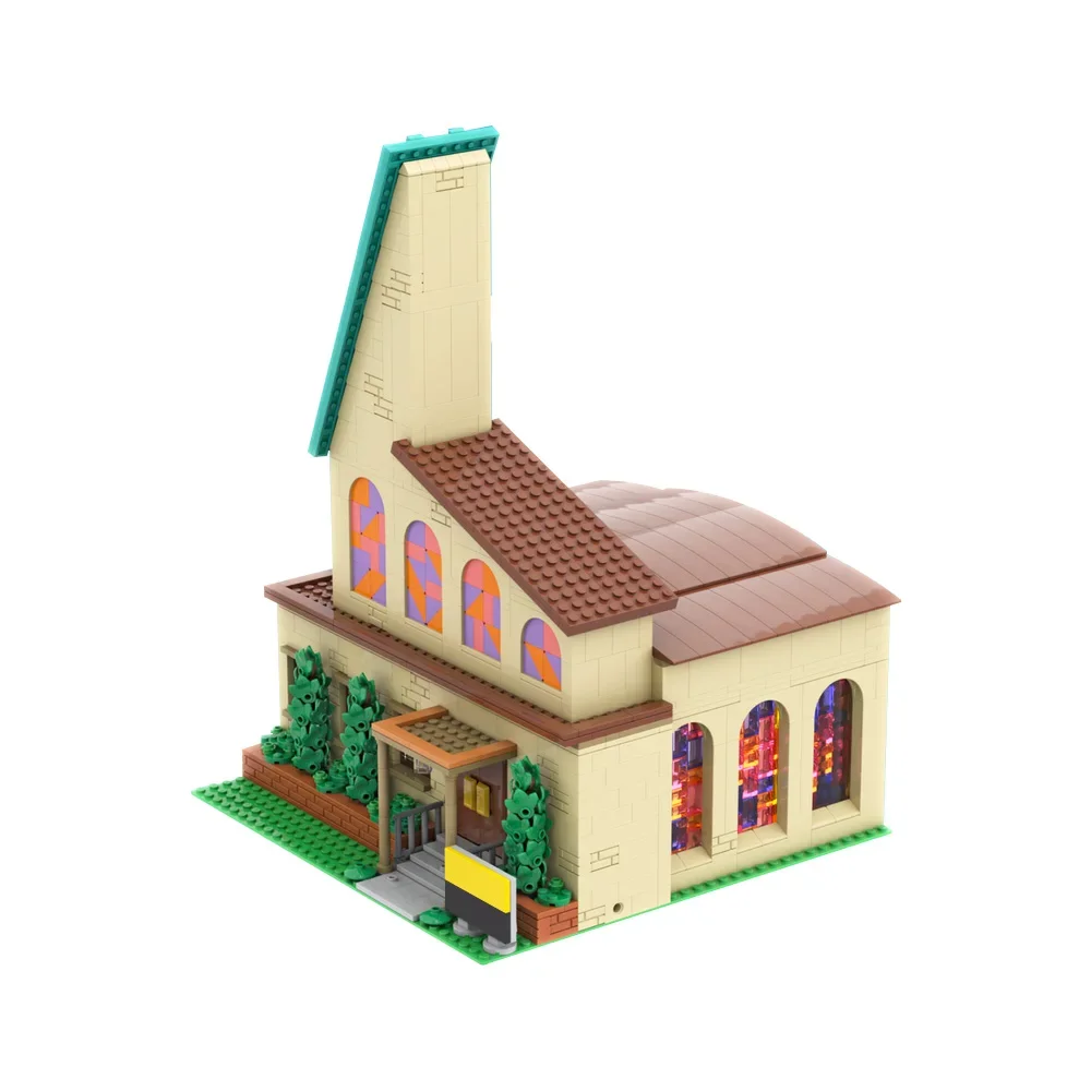 MOC-décennie s de Construction d'Église Modulaires pour Enfants, Modèle Moes, TajudBricks, Classique, 105 Champs, École Primaire, Jouet