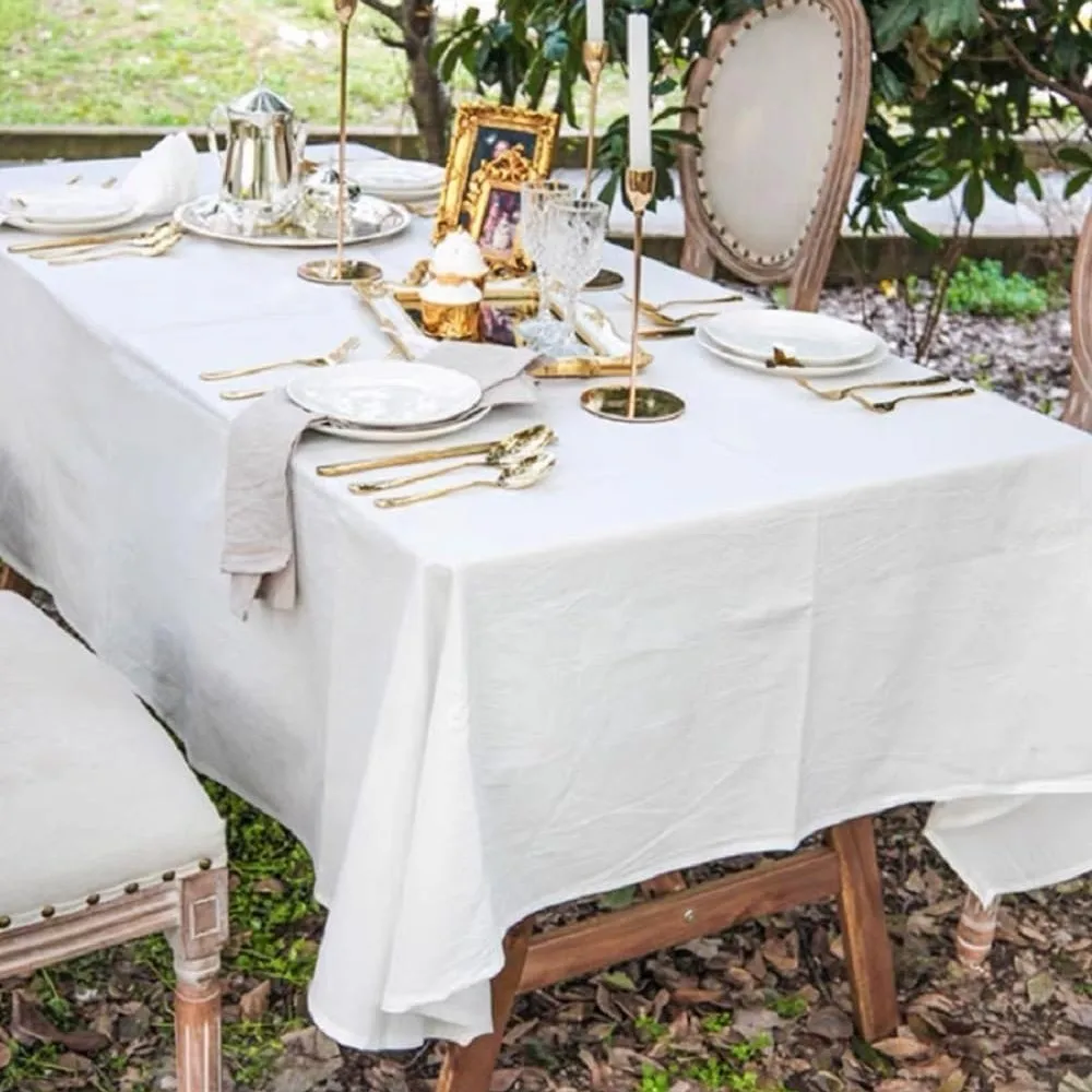 

100% Cotton Tablecloth Washable Wedding Party Kitchen Dining Living Room Birthday Christmas Tabletop Decoration Table Covers