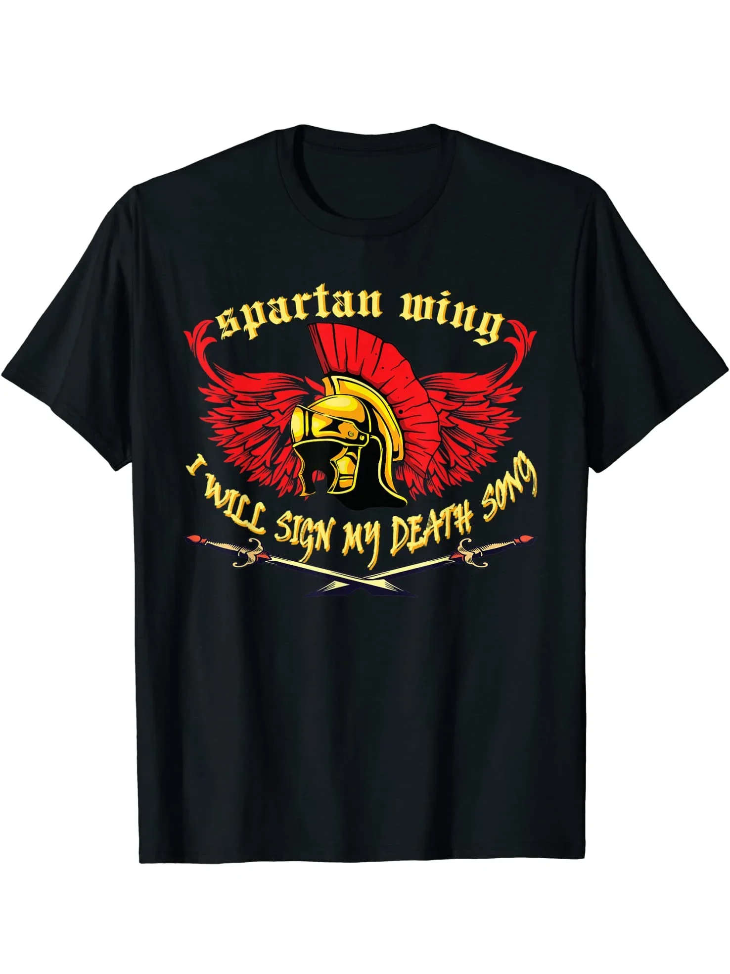 Spartan Warrior Gladiator Helmet Spartans Saying T-Shirt 100% Cotton O-Neck Summer Short Sleeve Casual Mens T-shirt Size S-3XL