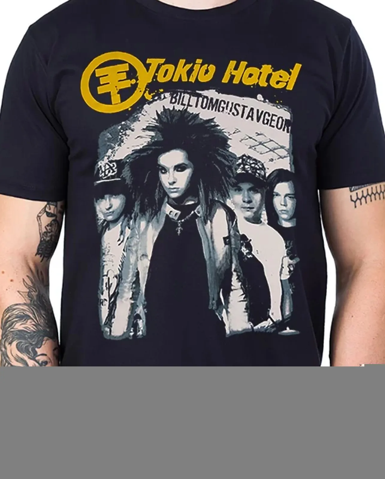 Camiseta de la banda VTG Tokio Hotel, S-5Xl negra de manga corta, todas las tallas 1U71Men, regalos originales, ropa para hombre, cosas de Anime