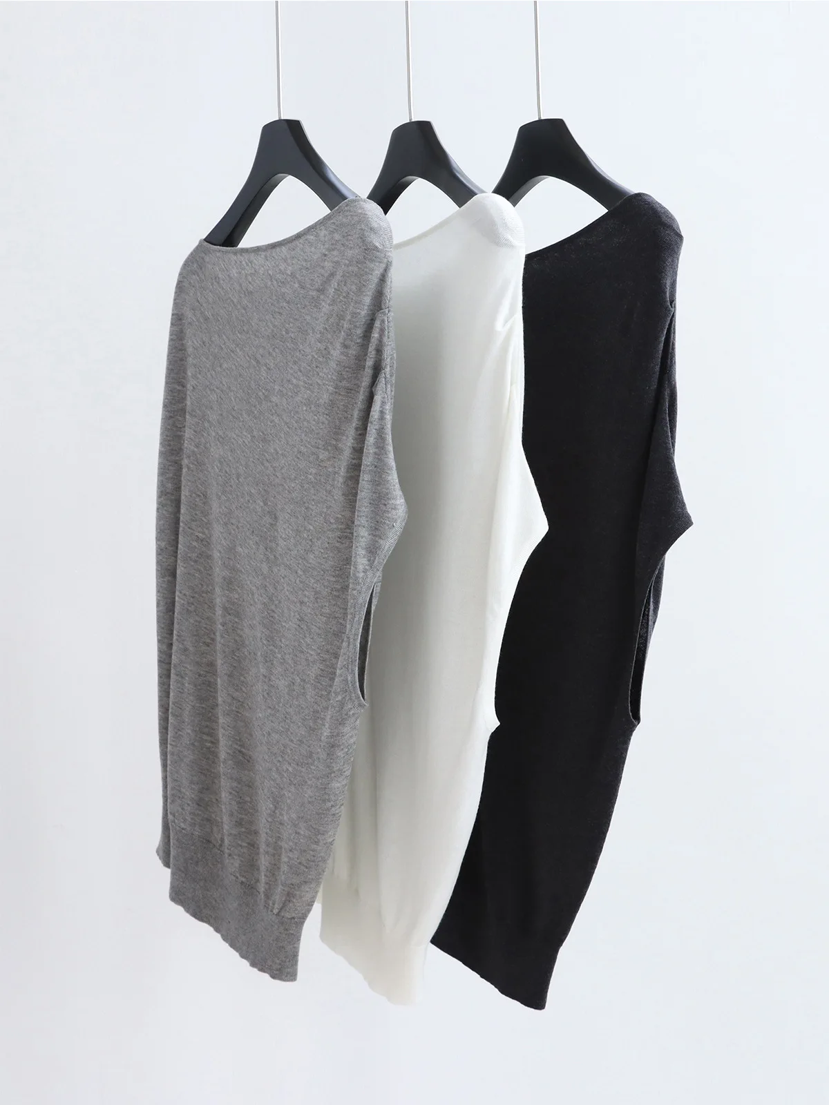 

Dave&di Asymmetric Diagonal Shoulder Acetate Wool Knitted Vest Summer Thin Sleeveless Top French Style Pullover Women's New P