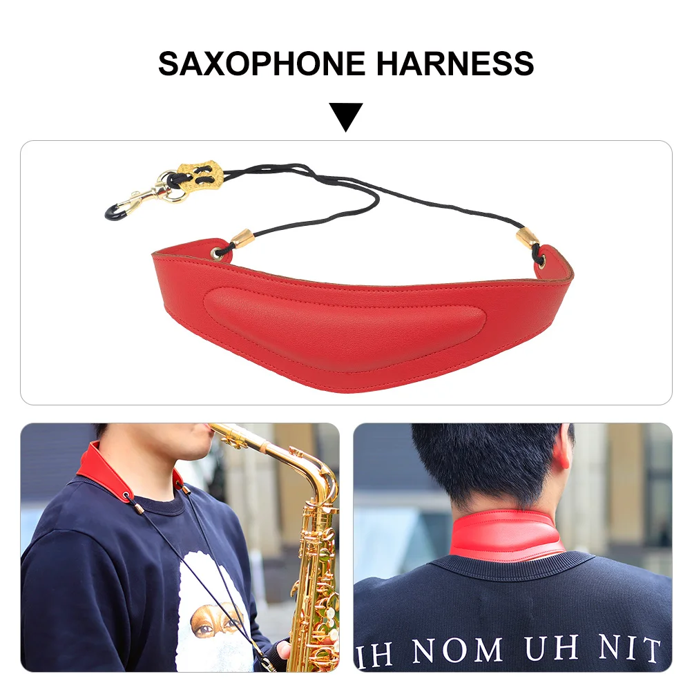 

Saxophone Cotton Strap with Hook Tool Shoulder Ergonomic Design Belt Pu Accessories Sling