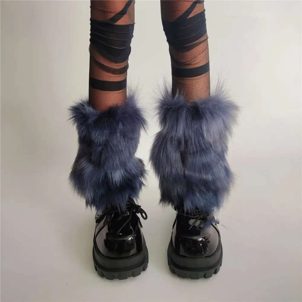 

Fashion Y2K Winter Leg Warmers Harajuku Foot Cover Furry Leg Warmers Lolita JK Kawaii Long Stockings JK Accessories