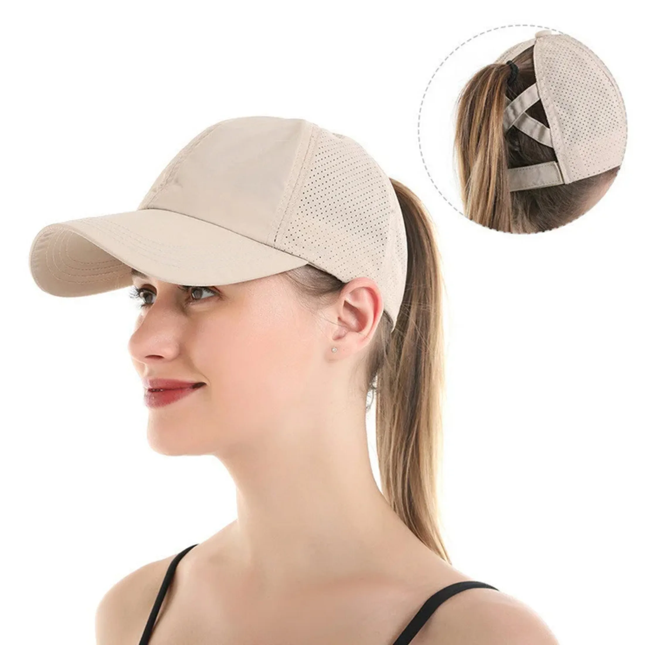 Quick Drying Breathable Female Baseball Cap, Outdoor Light-emitting Plate, Sunscreen, Sun Hat, Casual Card Punching, Summer