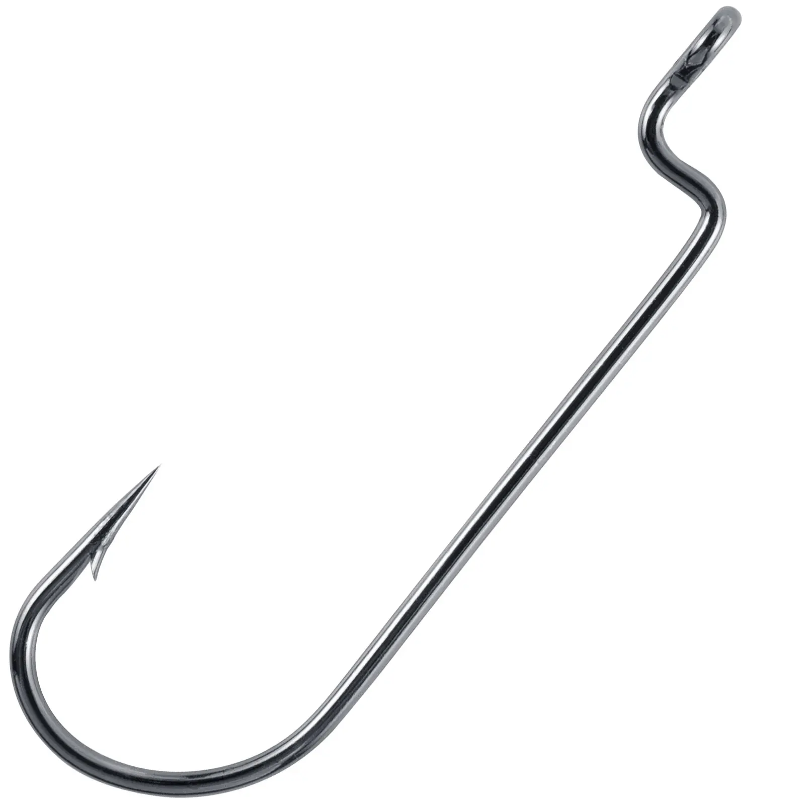 30/50pcs Fishing Offset Worm Hook High Carbon Steel EWG Hooks Wide Gap Drop Shot Texas Carolina Rig Live Bait Hook #1-#5/0