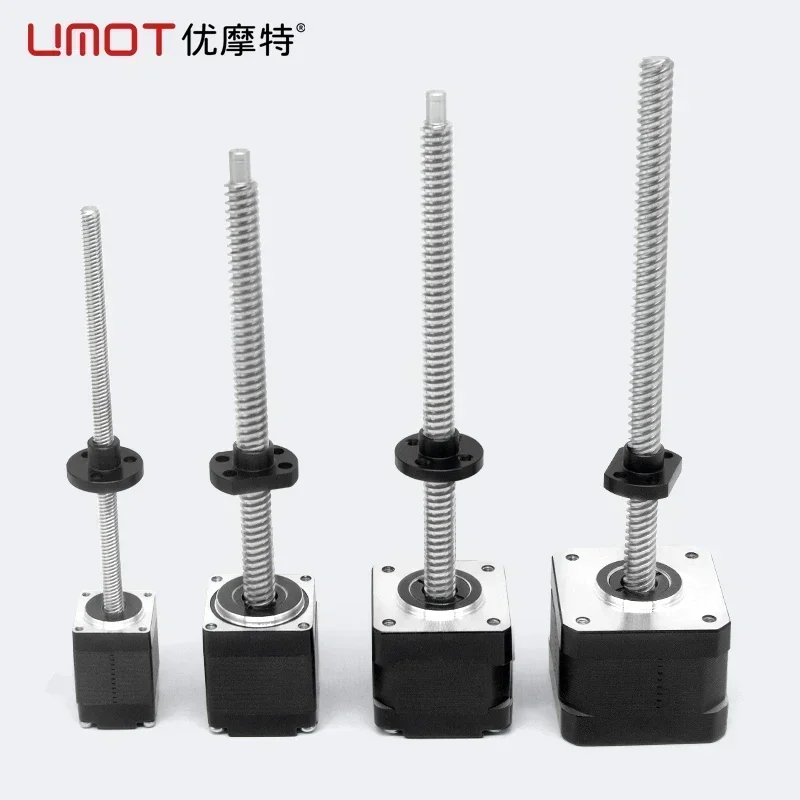 

UMOT Nema8 11 14 17 23 Hybrid Micro Leadscrew Screw Stepping Linear Stepper Motor Customized Lead Screw Trapezoidal Thread T5/T8