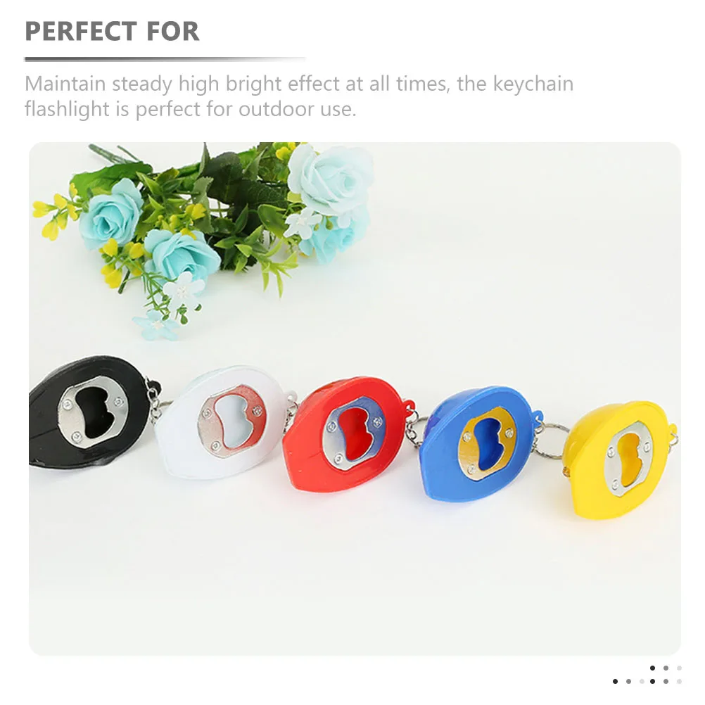 

10 Pcs Building Flashlight Keychain Keyring Led Mini Printable Outdoor Security Tiny
