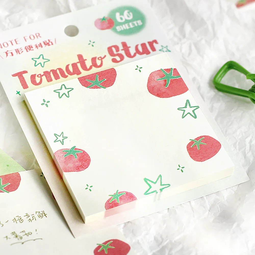 60pcs Cartoon Cute Sweet Dream Series Memo Notebook Fresh Cute Korean Four-Leaf Clover Message Sticker Daily Decoration Notebook