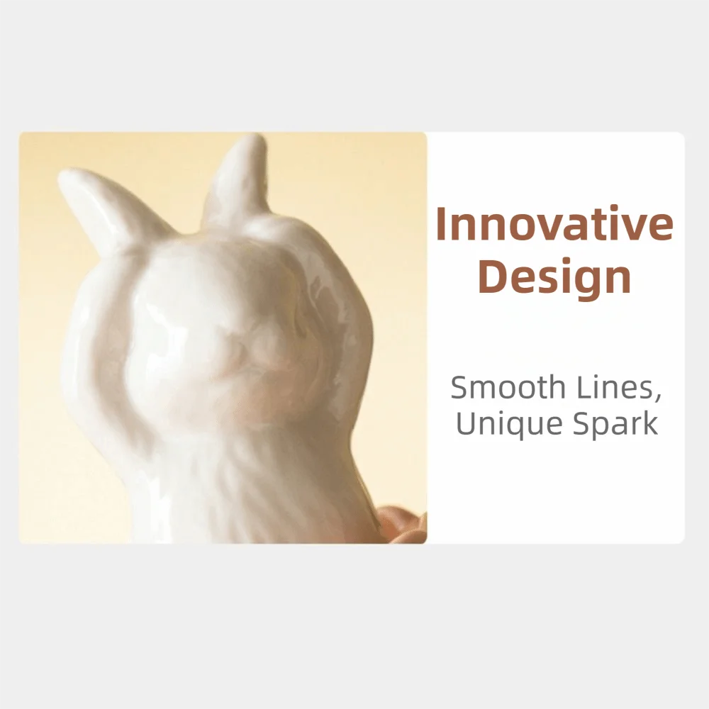 1/3Pcs Cartoon Easter Egg Shell Rabbit Smooth Finish Hand Painting Ceramic Rabbit Statue DIY Miniature Easter Bunny Decorations