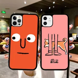 Art Design Jean Jullien Phone Case Silicone PC+TPU For Samsung S10 20 30 22 23 24 Plus Lite Mobile Cases