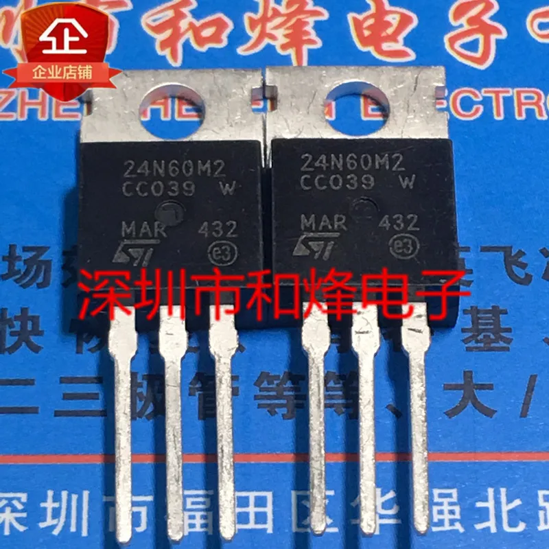 5 قطعة-10 قطعة 24N60M2 STP24N60M2 إلى 220 650V 18A على الأسهم الجديدة Origjnal