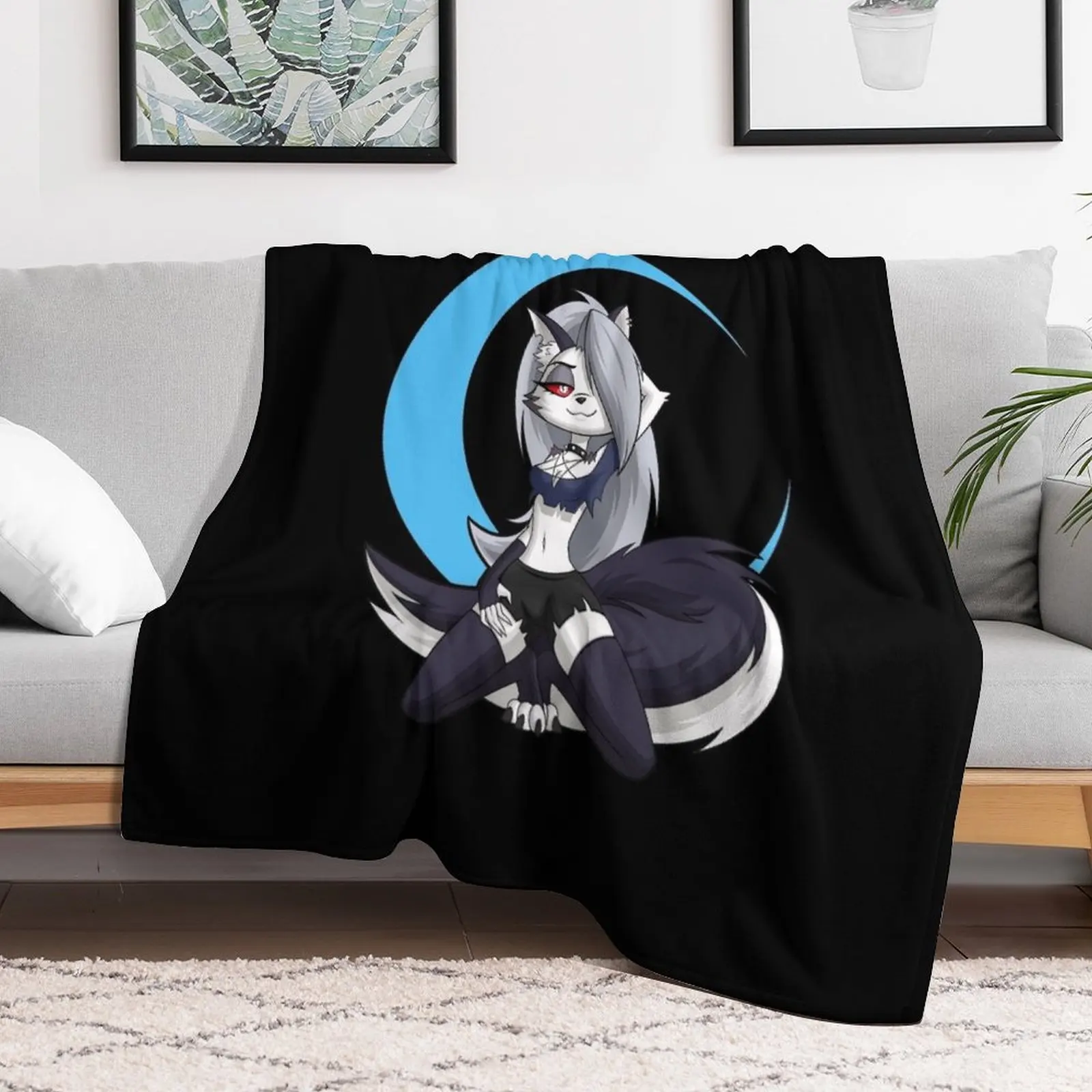 Helluva Boss Loona Throw Blanket Blankets For Bed anime Sofa Quilt funny gift Blankets