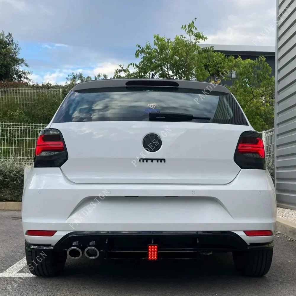 Rear Bumper Lip Spoiler Cover Splitter Body Kit Tuning For VW Polo MK5 6R  GTI Style /Polo 5 TSI MPI 4-Door Hatchback 2009 -2014